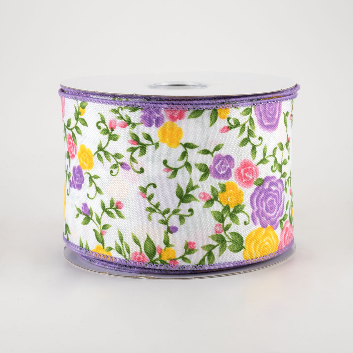 2.5" Mini Roses Ribbon: Spring Pastels (10 Yards)