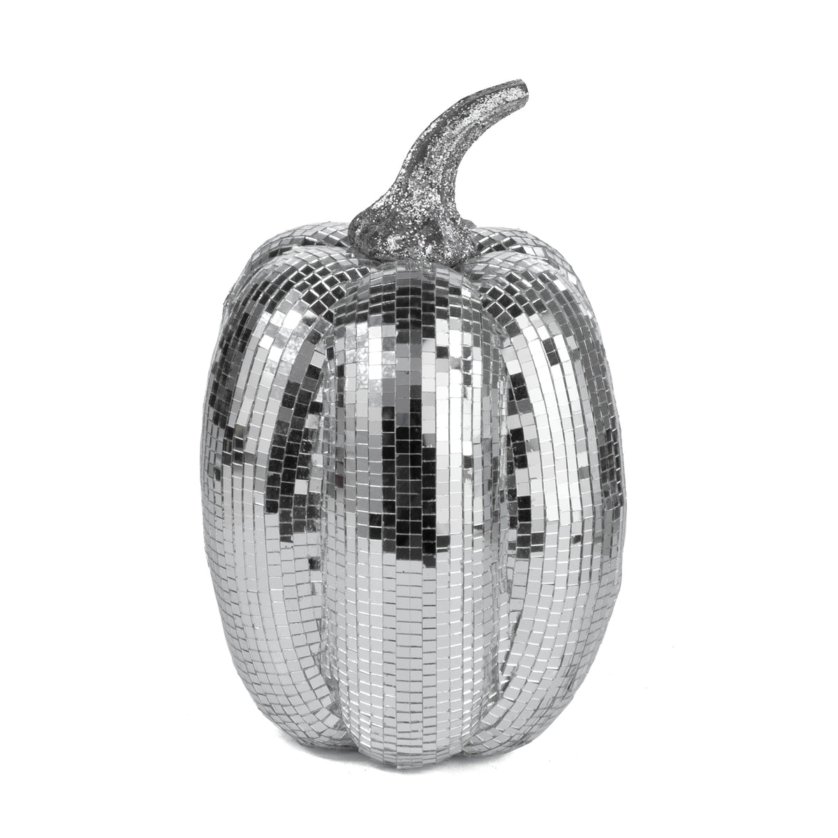 10" Mirror Disco Ball Mosaic Pumpkin Item Number: VZP944-SI