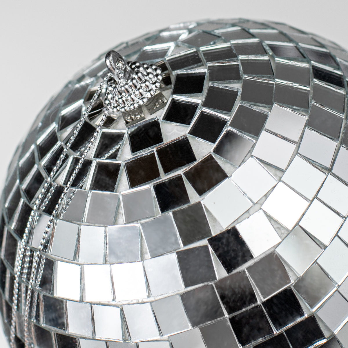4" Mirror Disco Ball Ornament detail photo 3