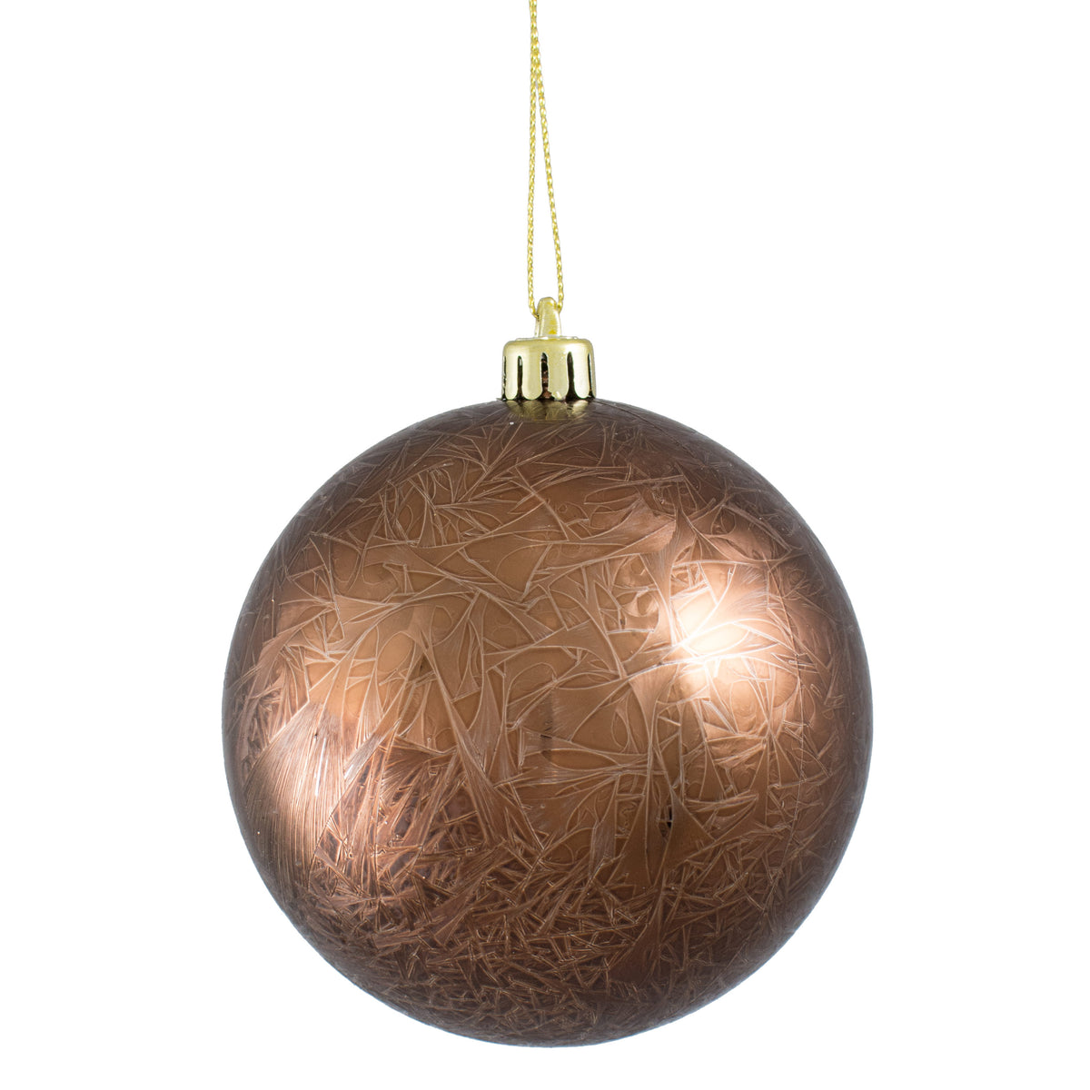100MM Feather Smooth Ball Ornament: Chocolate Item Number: XH1018EG