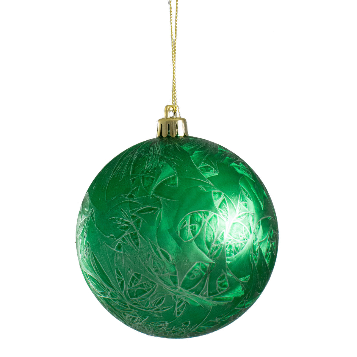 100MM Feather Smooth Ball Ornament: Green Item Number: XH101809