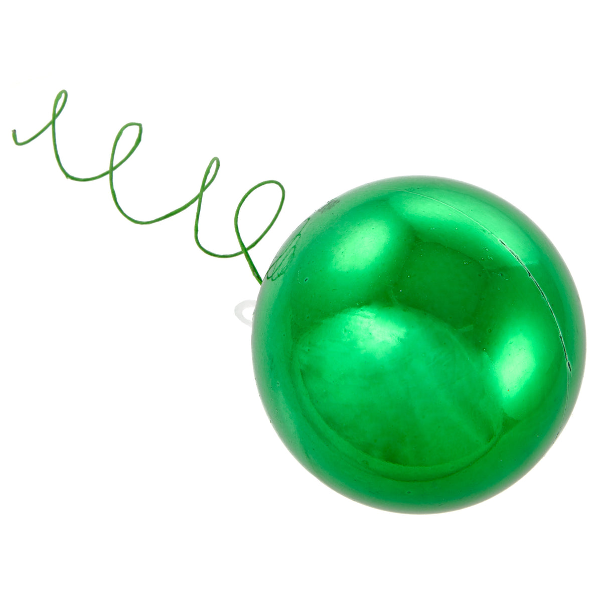 70MM Metallic Ball Ornament On Wire: Emerald Green (12) Lifestyle Photo