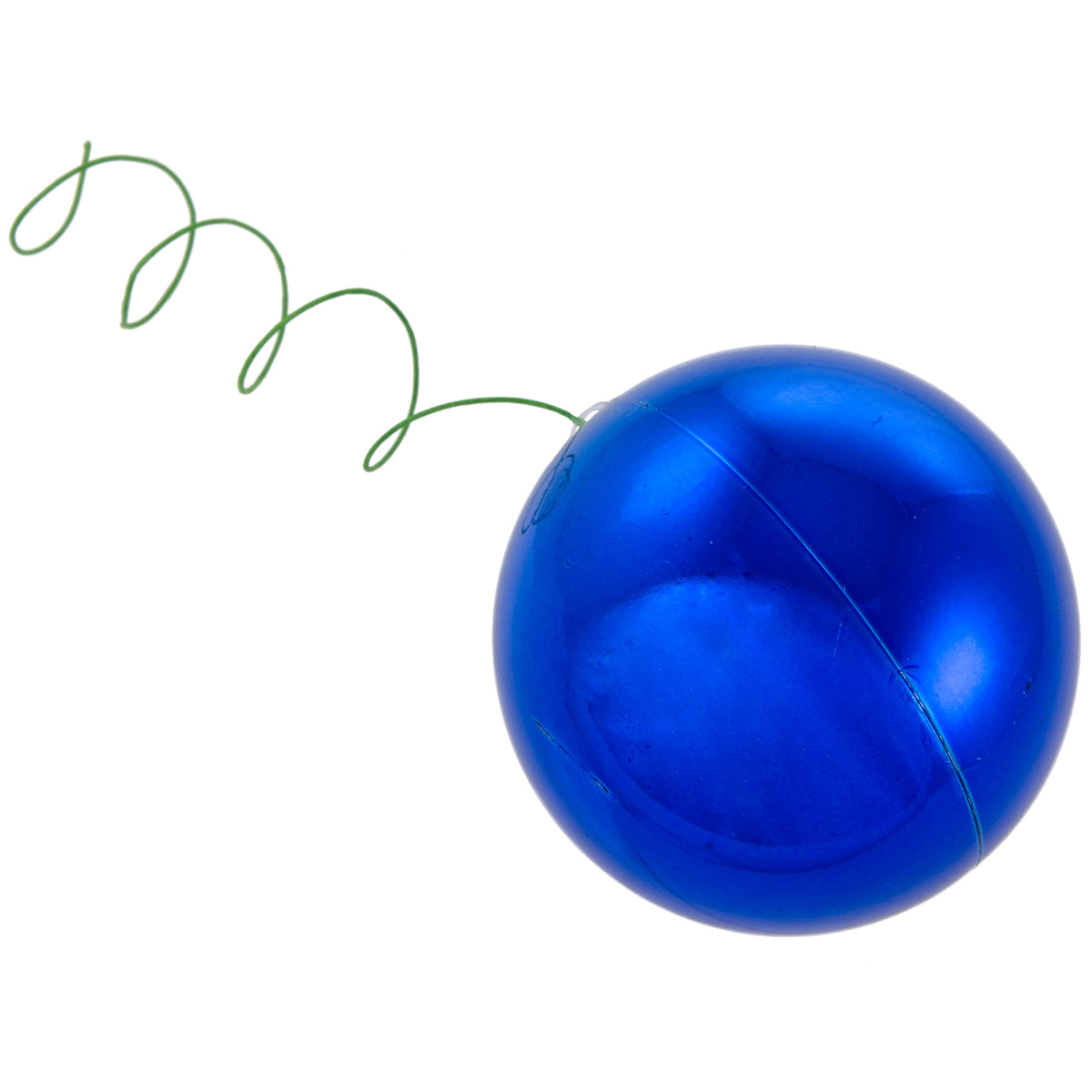 70MM Metallic Ball Ornament On Wire: Royal Blue (12) detail photo 4