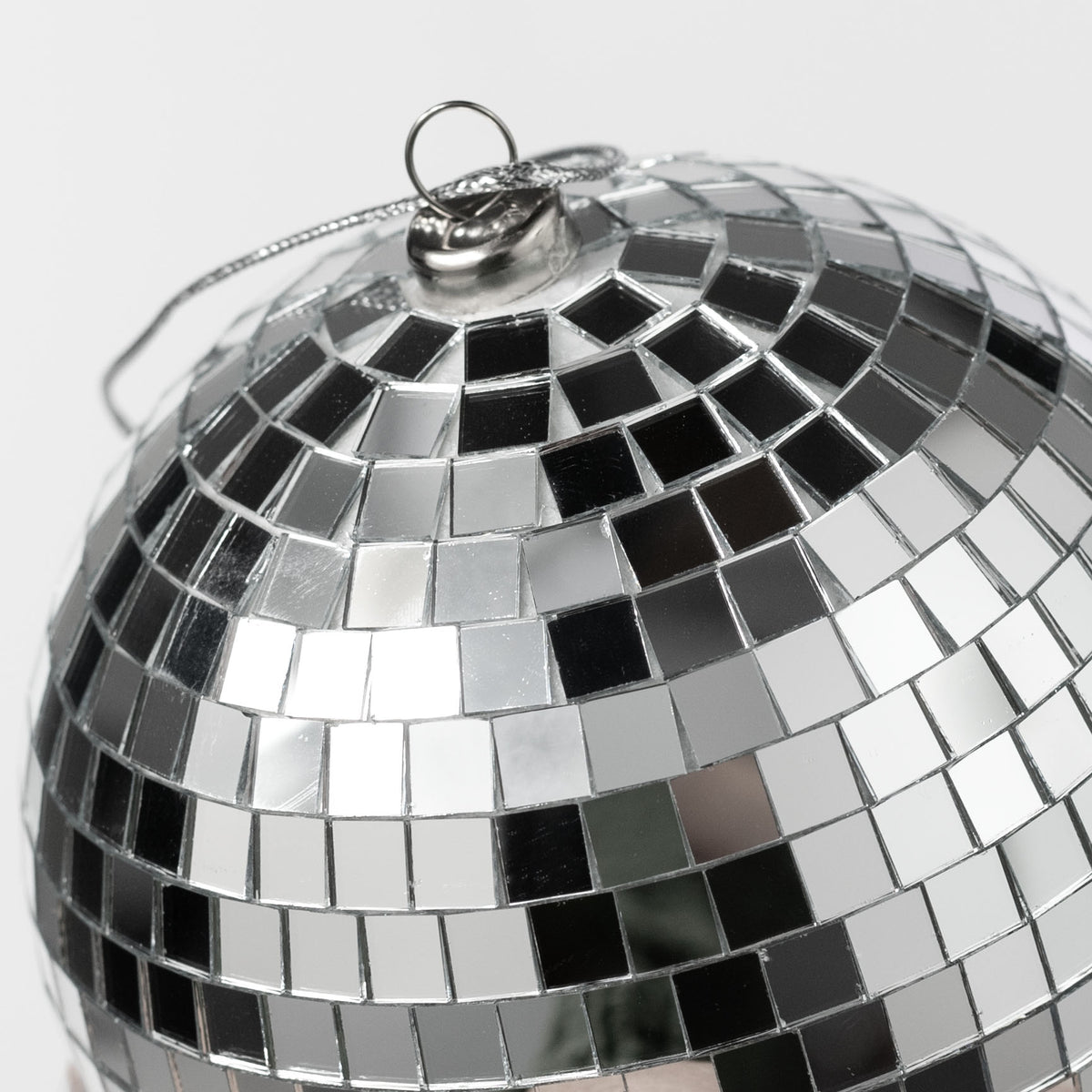 120mm Mirror Disco Ball Ornament: Silver detail photo 3