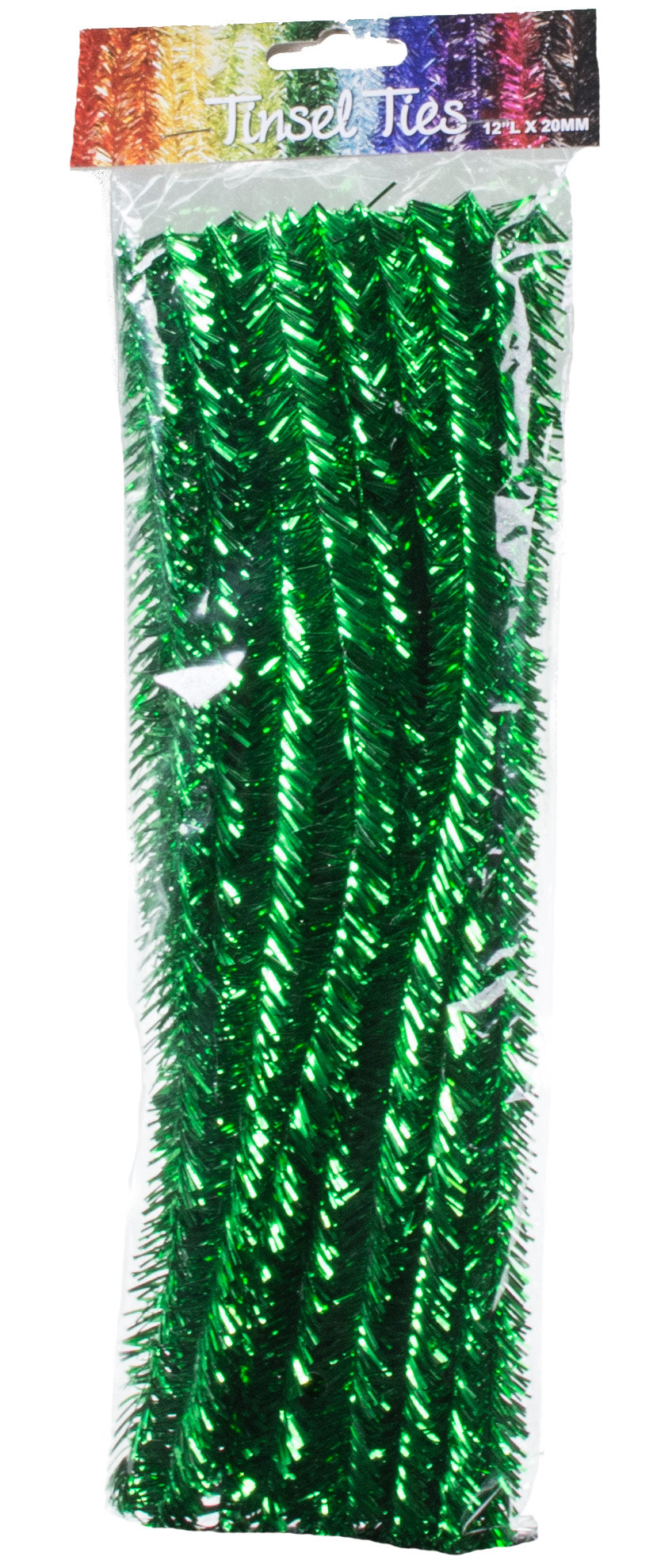 20mm Tinsel Tie Stems: Metallic Emerald (25) Item Number: MA000106