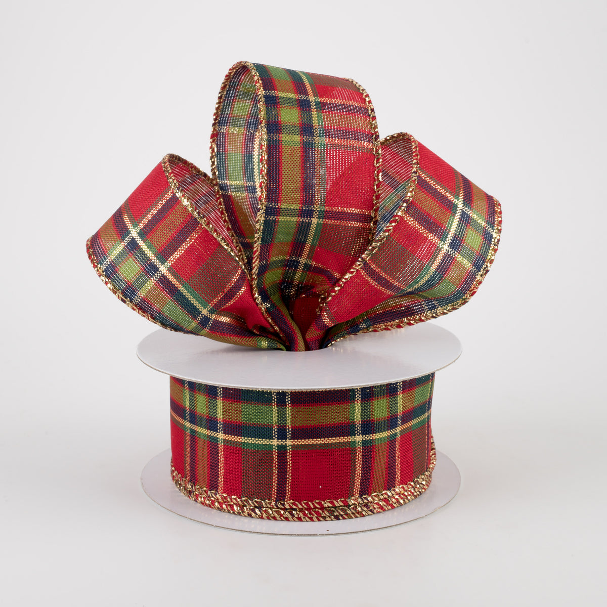 1.5" Modern Tartan Plaid Ribbon (10 Yards) Lifestyle Photo