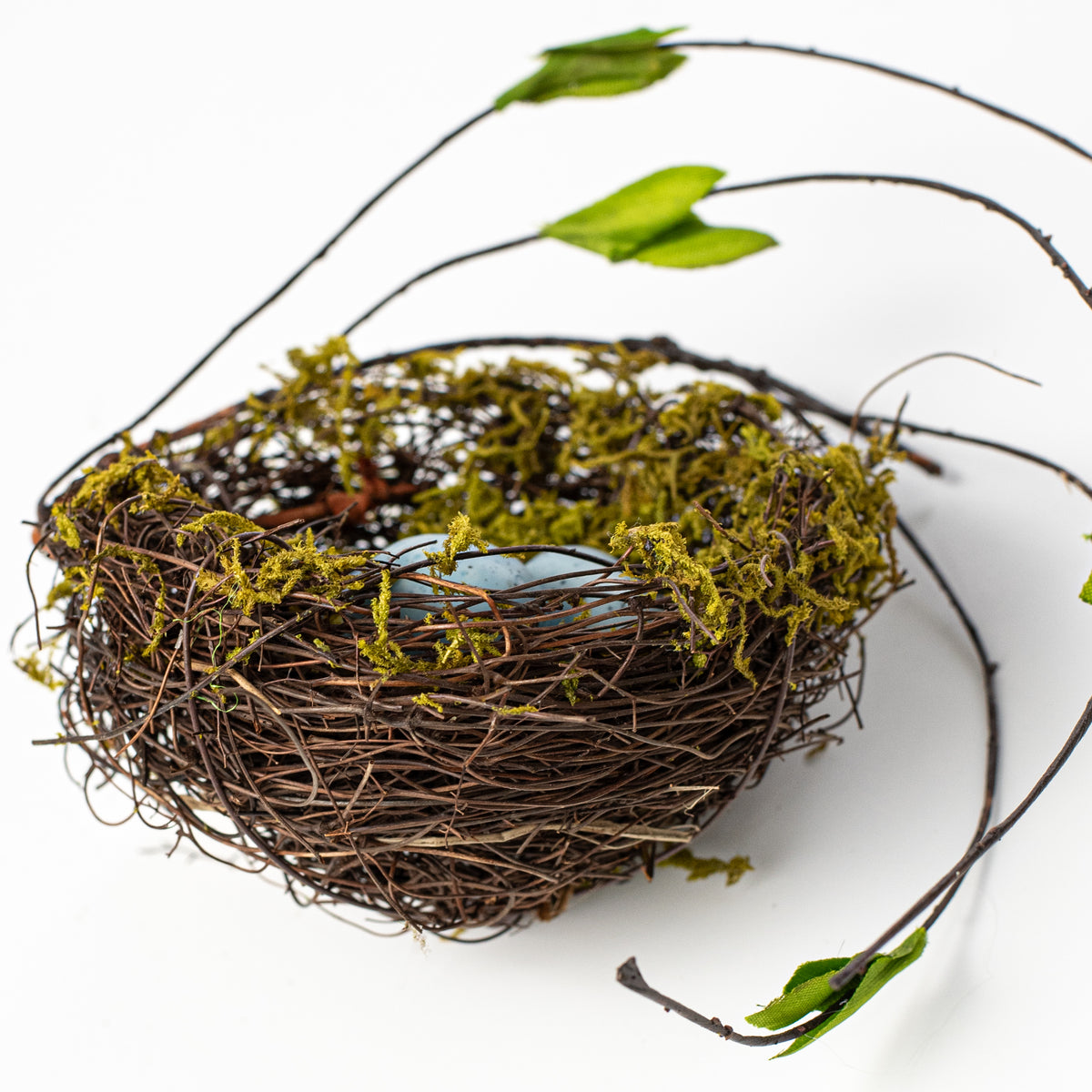 5" Moss Nest with Blue Eggs detail photo 3