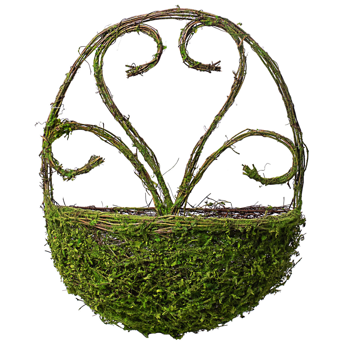 17" Mossy Twig Circle With Basket Item Number: 62061GN