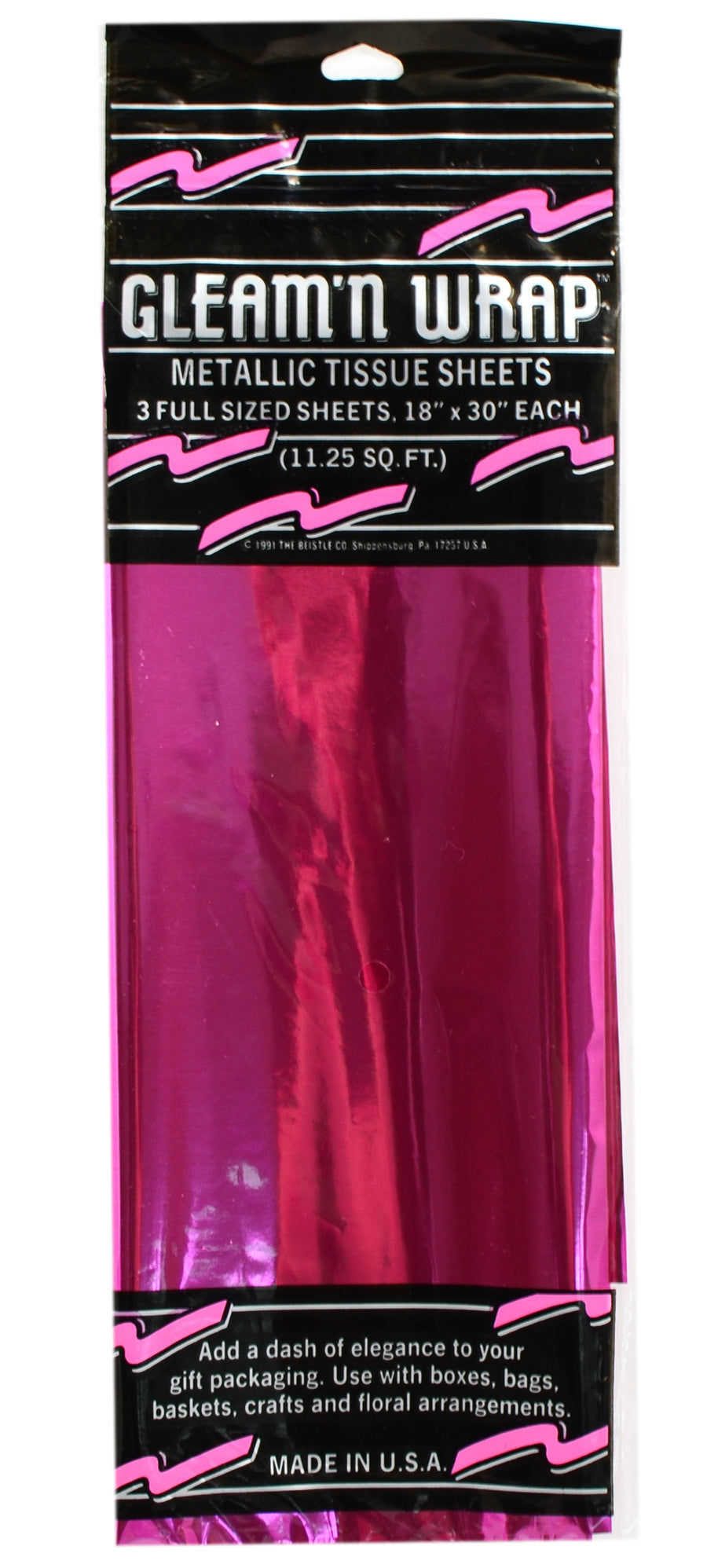 Mylar Tissue Sheets: Hot Pink (Pack of 3) Item Number: 50602-C