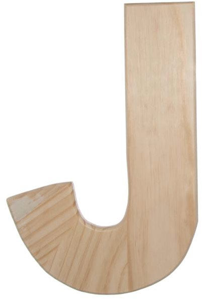 12" Natural Wood Letter: J Item Number: U0993-J