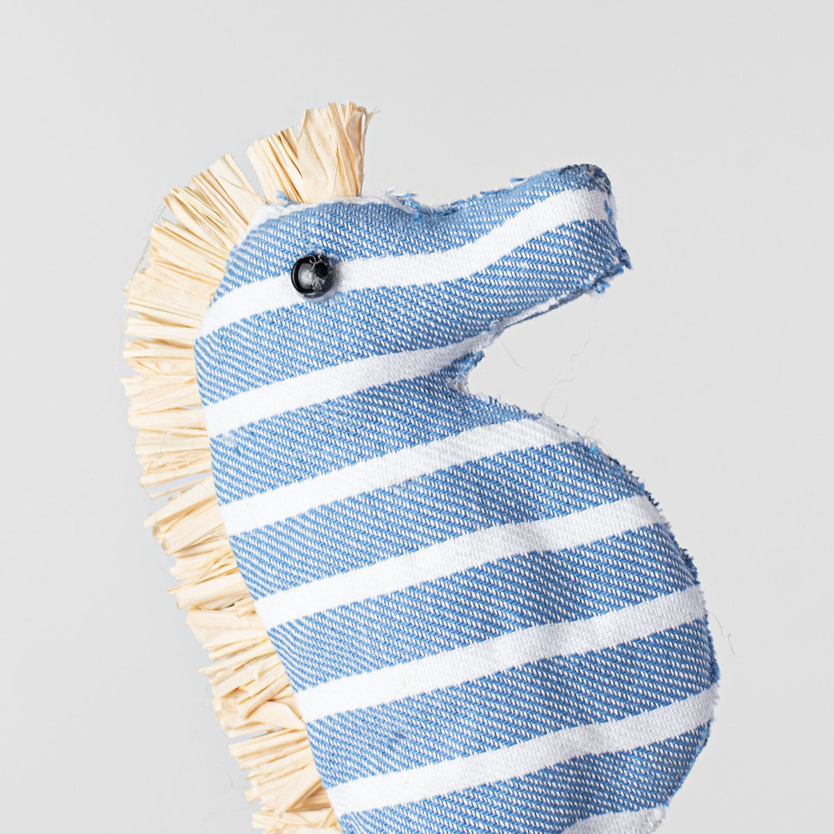 5.5" Nautical Stripe Seahorse Ornament detail photo 3