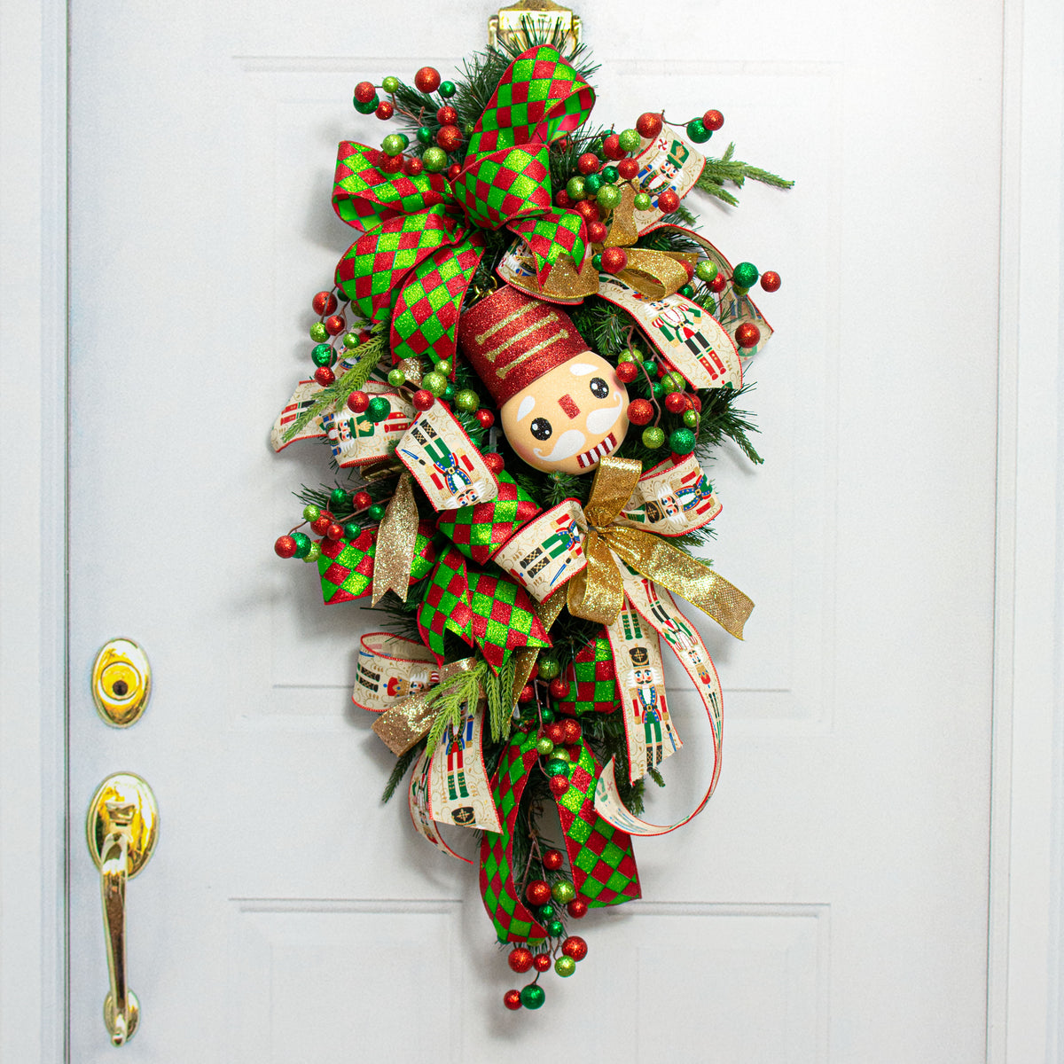 8.5" Nutcracker Ornament: Red & Gold Lifestyle Photo