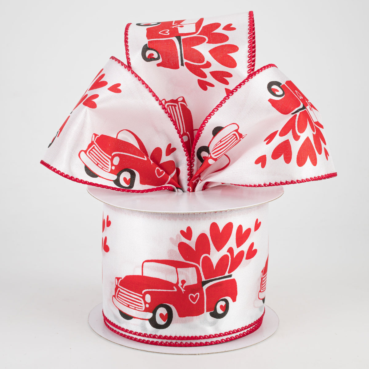 2.5" Overflowing Hearts Truck Ribbon (10 Yards) Lifestyle Photo