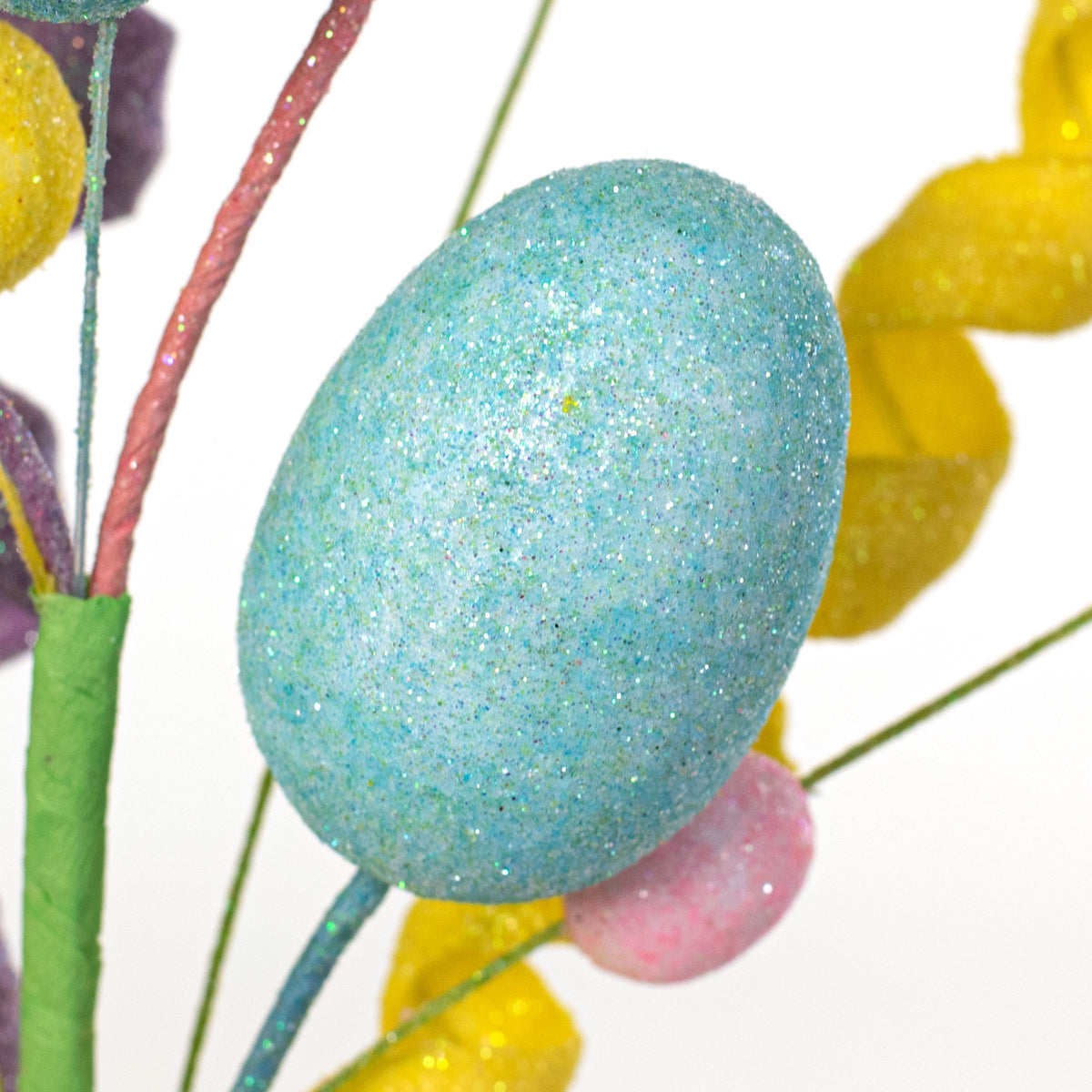 18" Pastel Egg & Foam Curly Easter Spray Lifestyle Photo