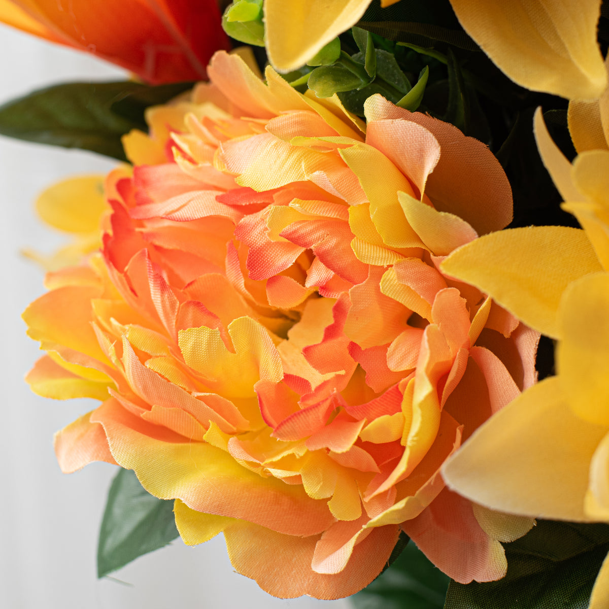 24" Peony, Dahlia, Lily & Rose Bush: Yellow (24) Lifestyle Photo