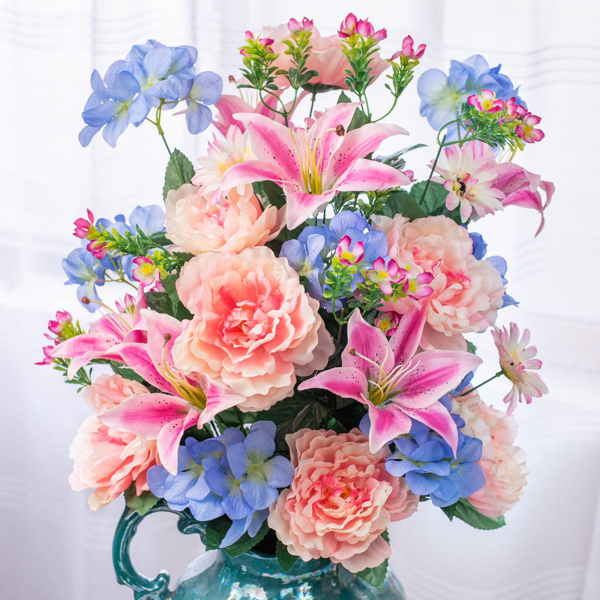 31" Peony Hydrangea Lily Bush Item Number: 30596PKBL
