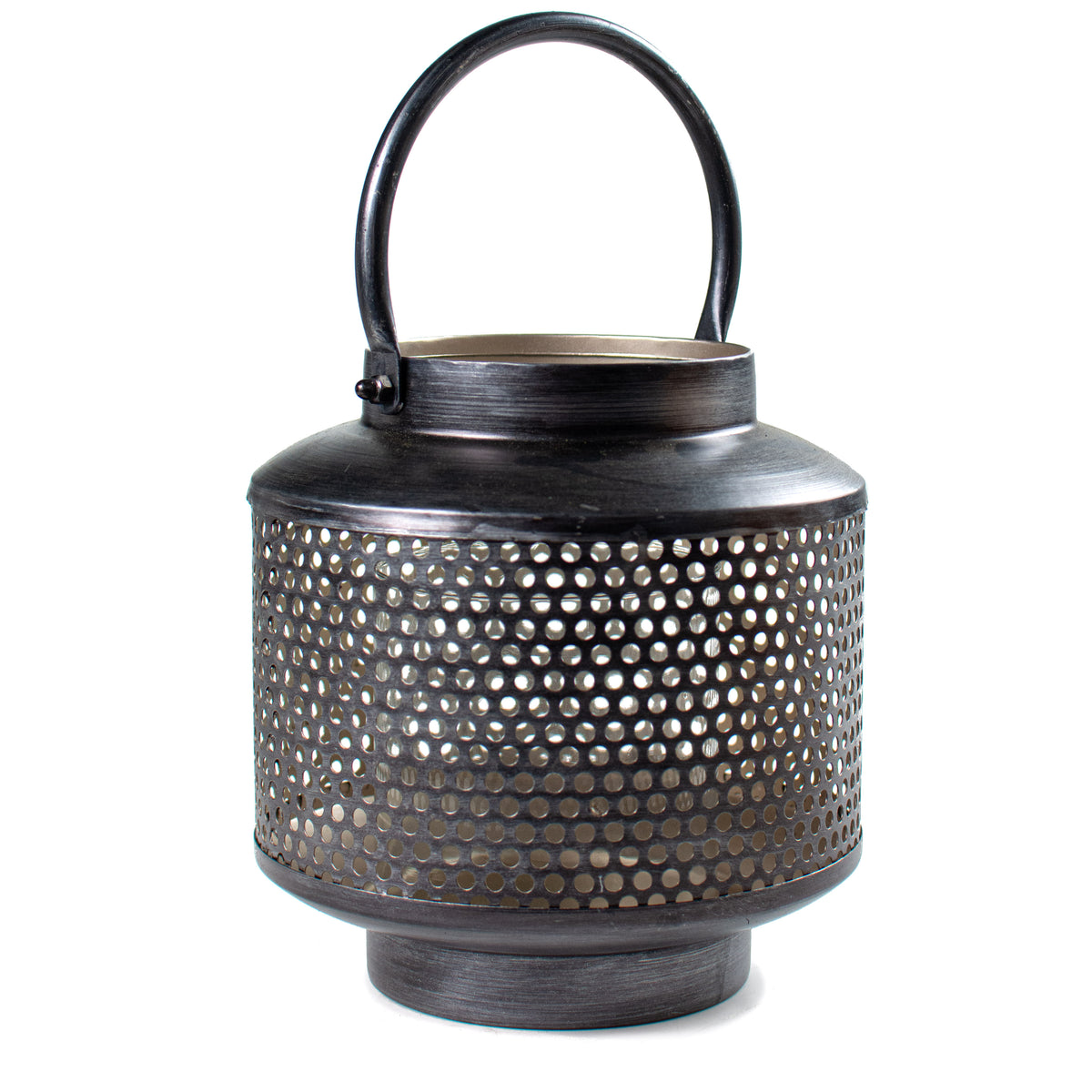 7.75" Pewter Tin Lantern: Round Item Number: MM9107
