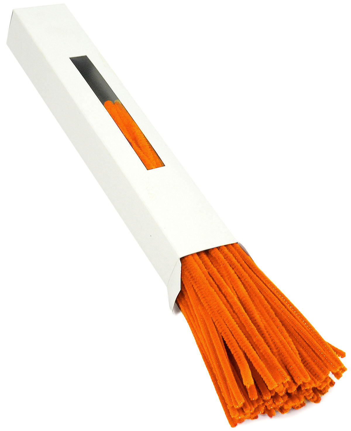 12" Pipe Cleaner Stems: 6mm Chenille Orange (100) Item Number: MA200120
