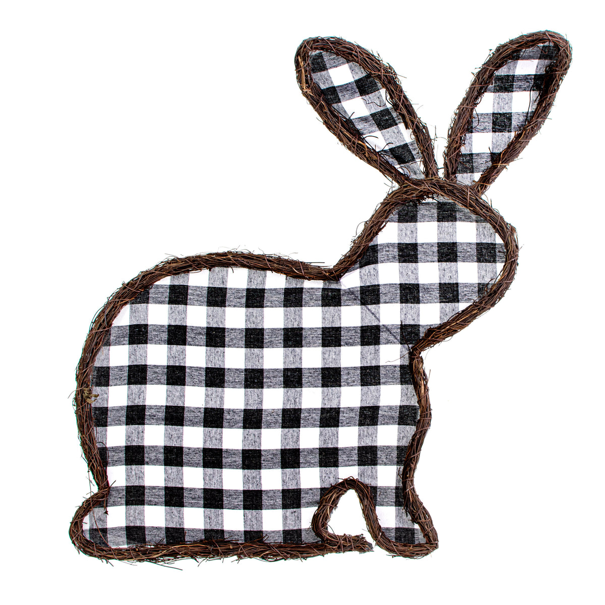 22" Plaid Bunny Grapevine Hanger Item Number: 62912GINGHAM