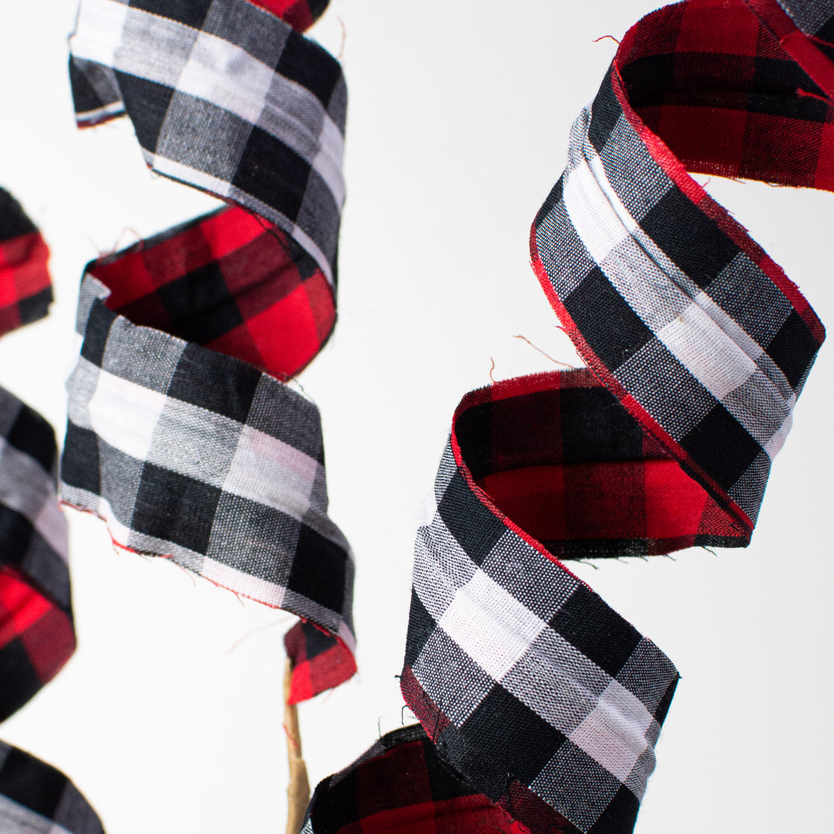 30" Double Sided Plaid Frizzy Curly Spray: Gingham Lifestyle Photo