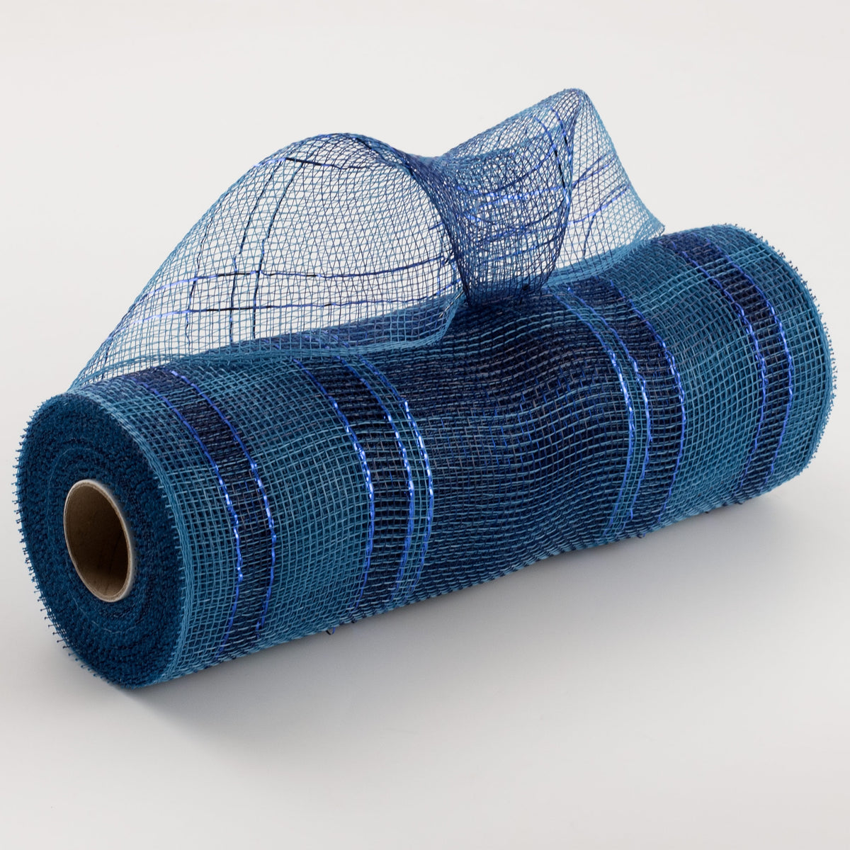 10" Plaid Metallic Mesh: Navy, Royal Blue, Teal Item Number: RE1383NY
