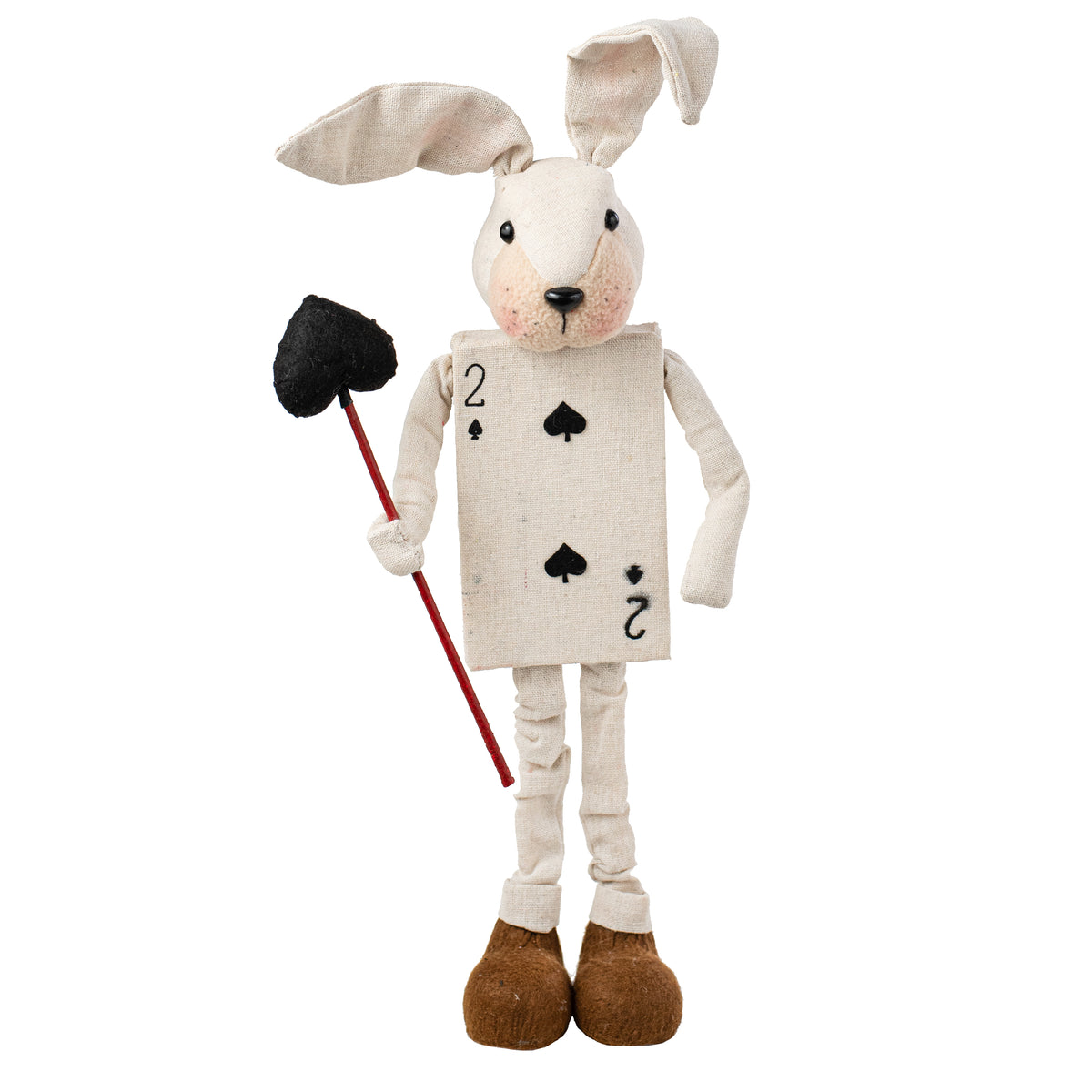 20" Playing Card White Rabbit Accent: Spade Item Number: 63531WT