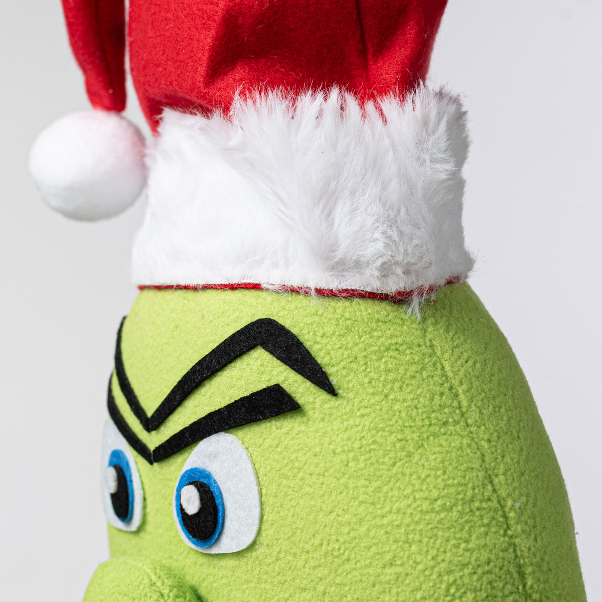 13" Plush Green Monster Head detail photo 3