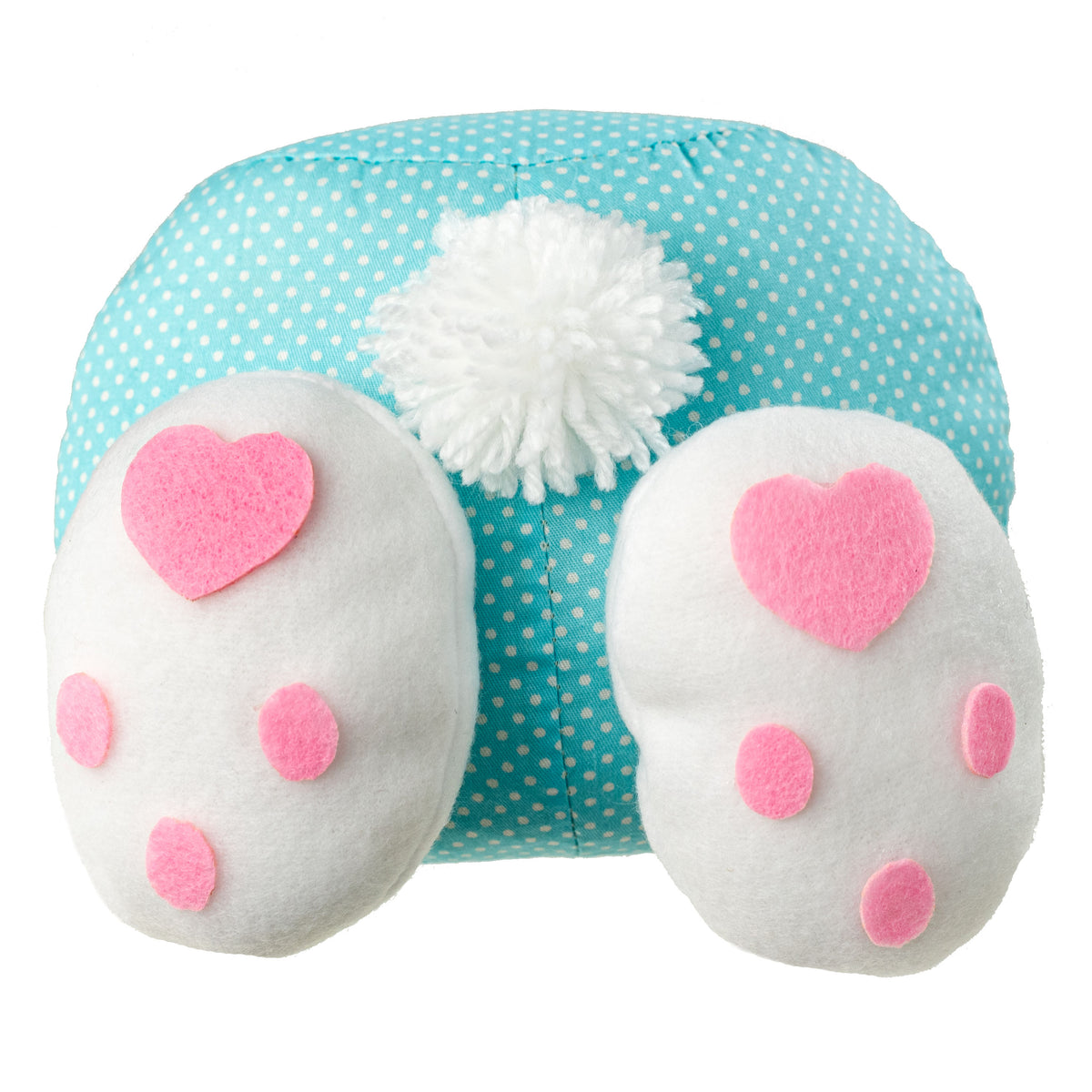 8" Plush Polka Dot Bunny Butt: Light Blue Item Number: 62707BL
