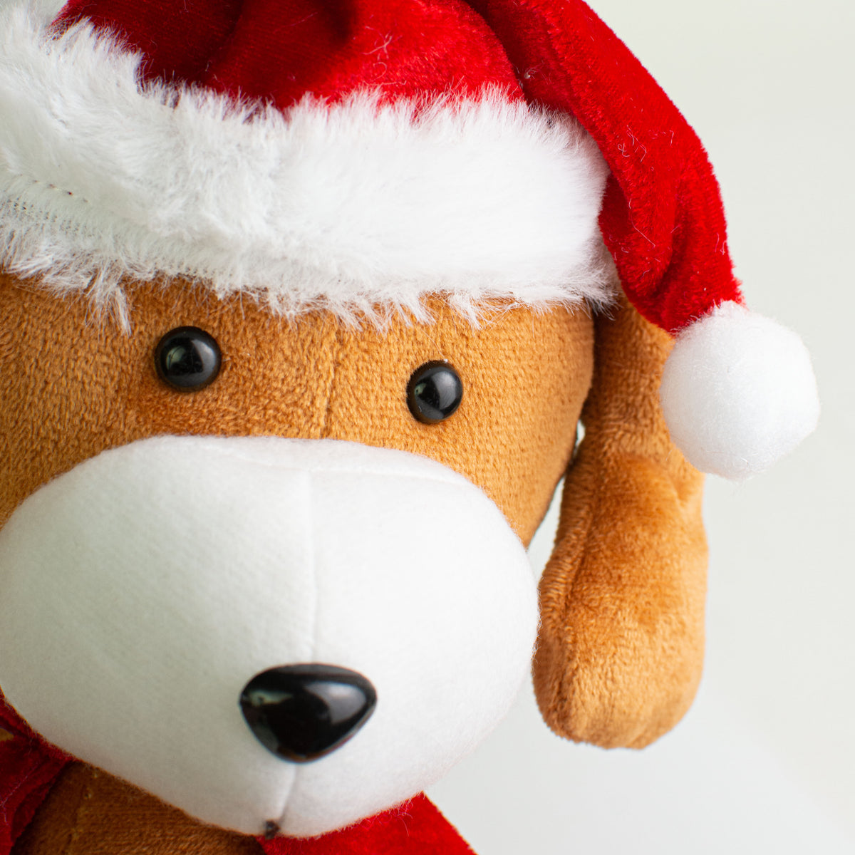 11" Plush Santa Dog detail photo 4