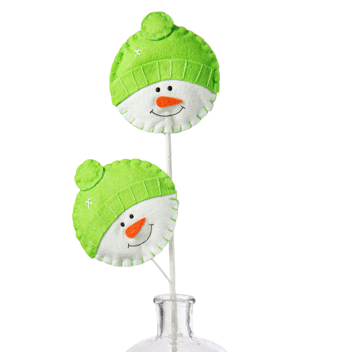 25" Plush Snowman Head Spray: Green Item Number: 85706GN