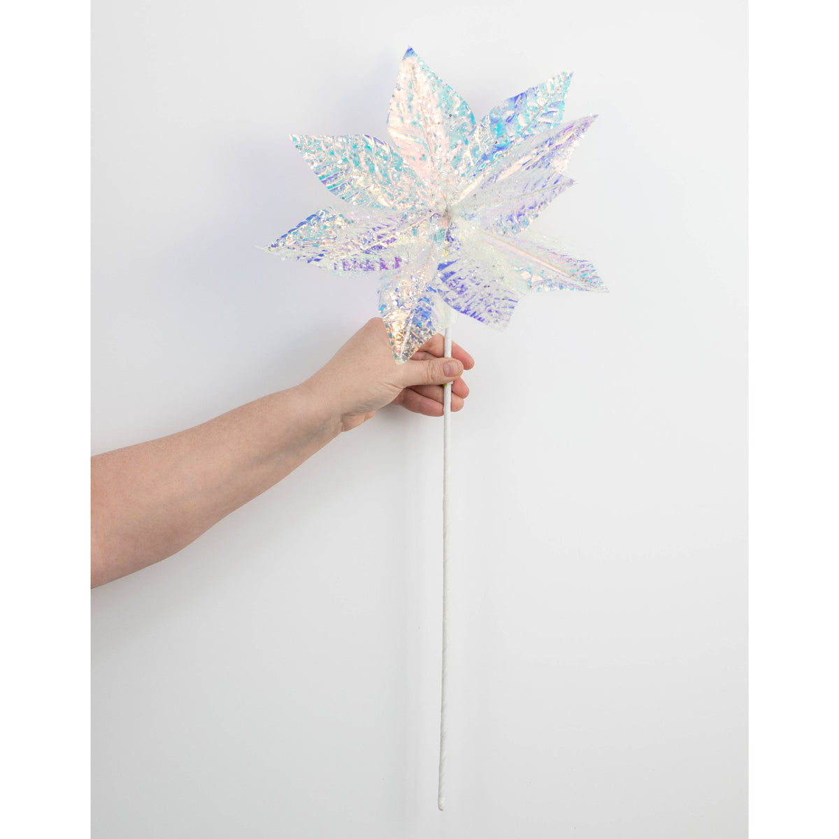 24" Poinsettia Stem: Iridescent detail photo 3