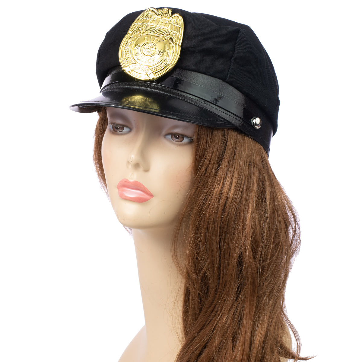 Police Cap: Black (Adult Size) Item Number: 21033BKAJ