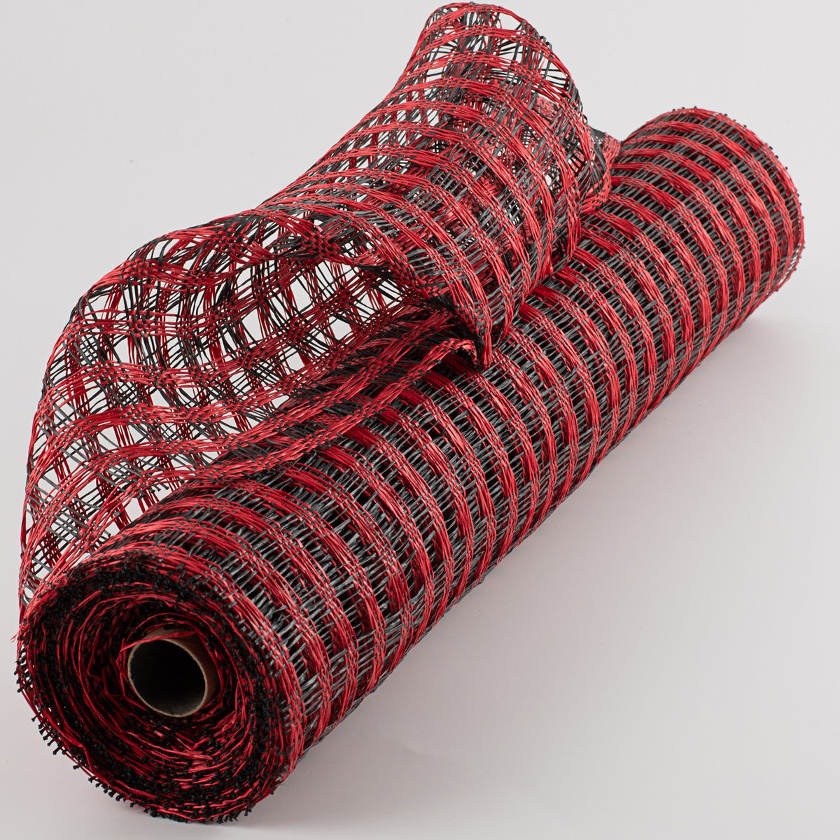 21" Poly Burlap Check Mesh: Black & Red Item Number: RP9123E9