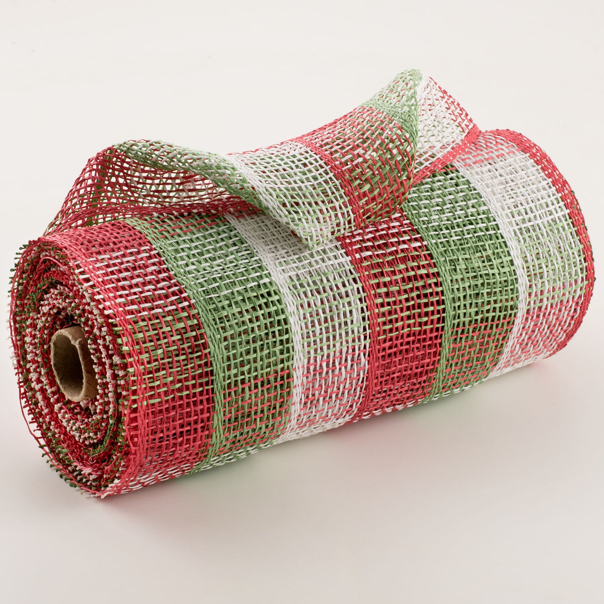 10" Poly Burlap Check Plaid Mesh: Red, Lime, White Item Number: RP813649