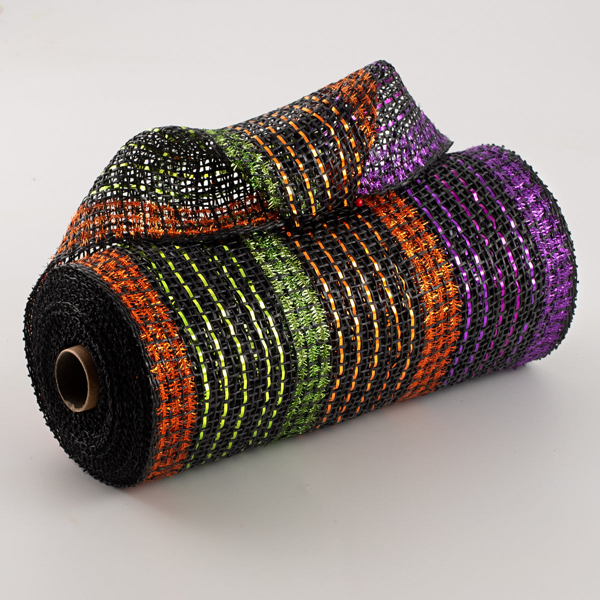 10" Poly Burlap Mesh: Halloween Tinsel Stripes Item Number: RP8401C3