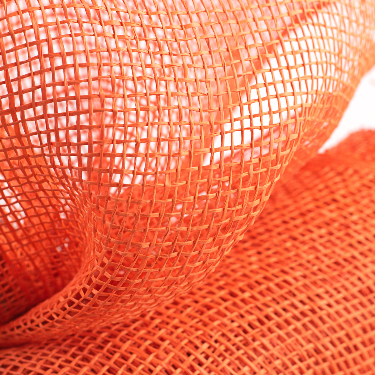 10" Poly Burlap Mesh: Orange Lifestyle Photo
