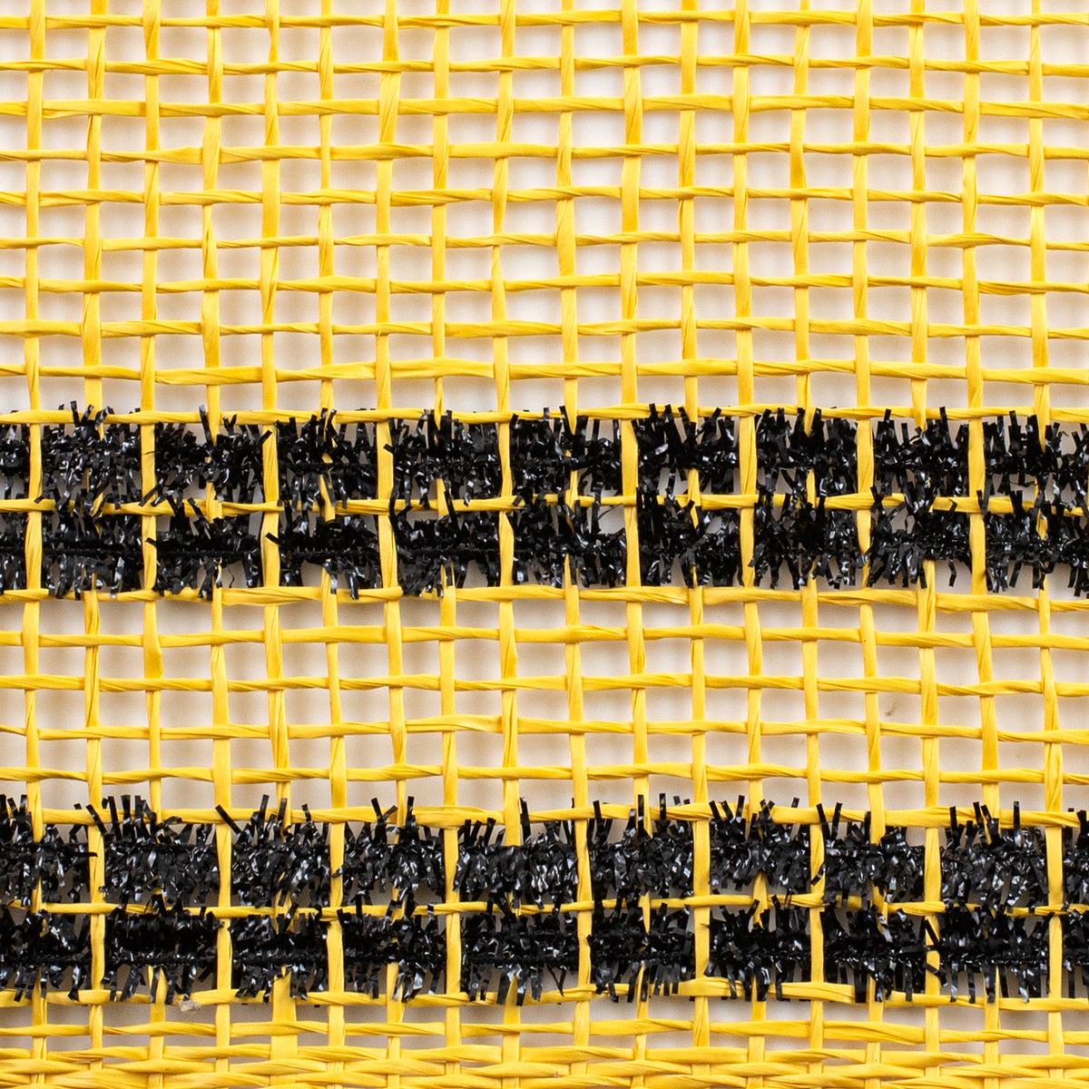 10" Poly Burlap Tinsel Border Mesh: Yellow & Black detail photo 3