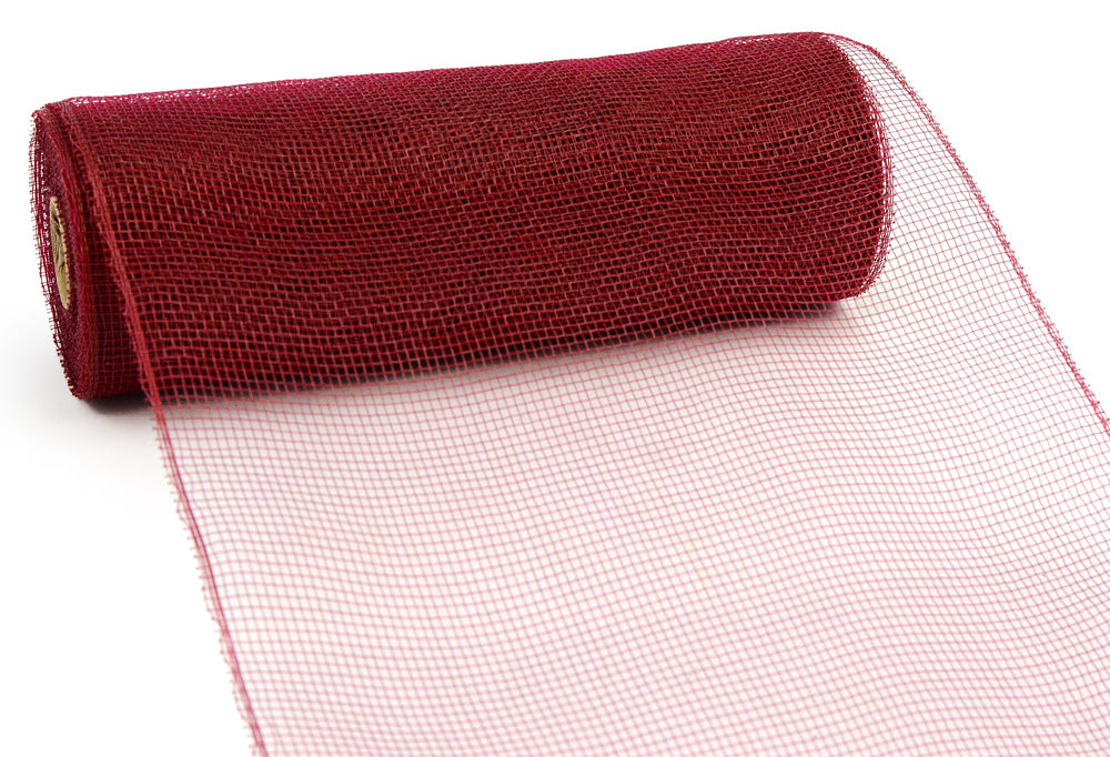 10" Poly Deco Mesh: Burgundy detail photo 4