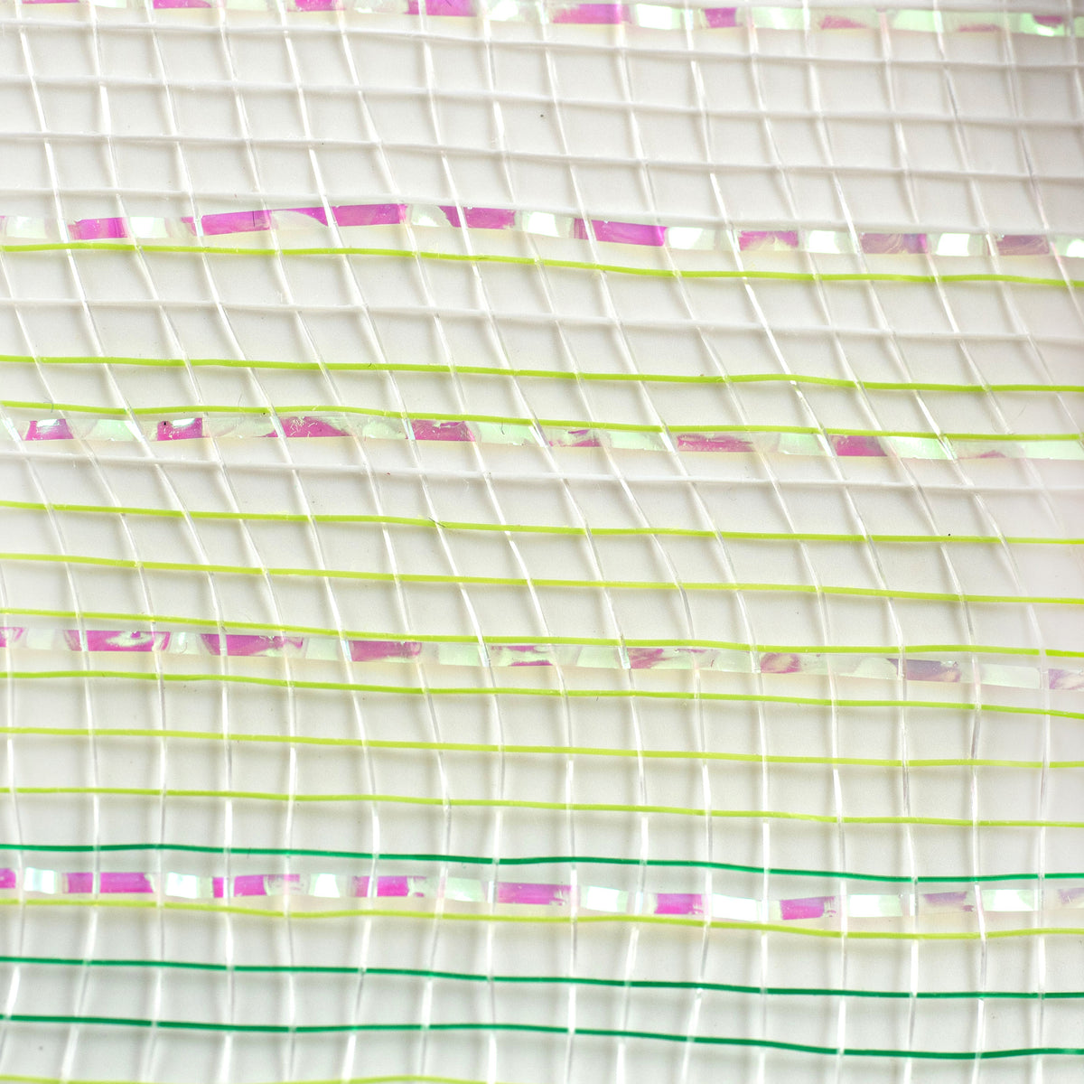 10" Poly Deco Mesh: Green Iridescent Ombré detail photo 3