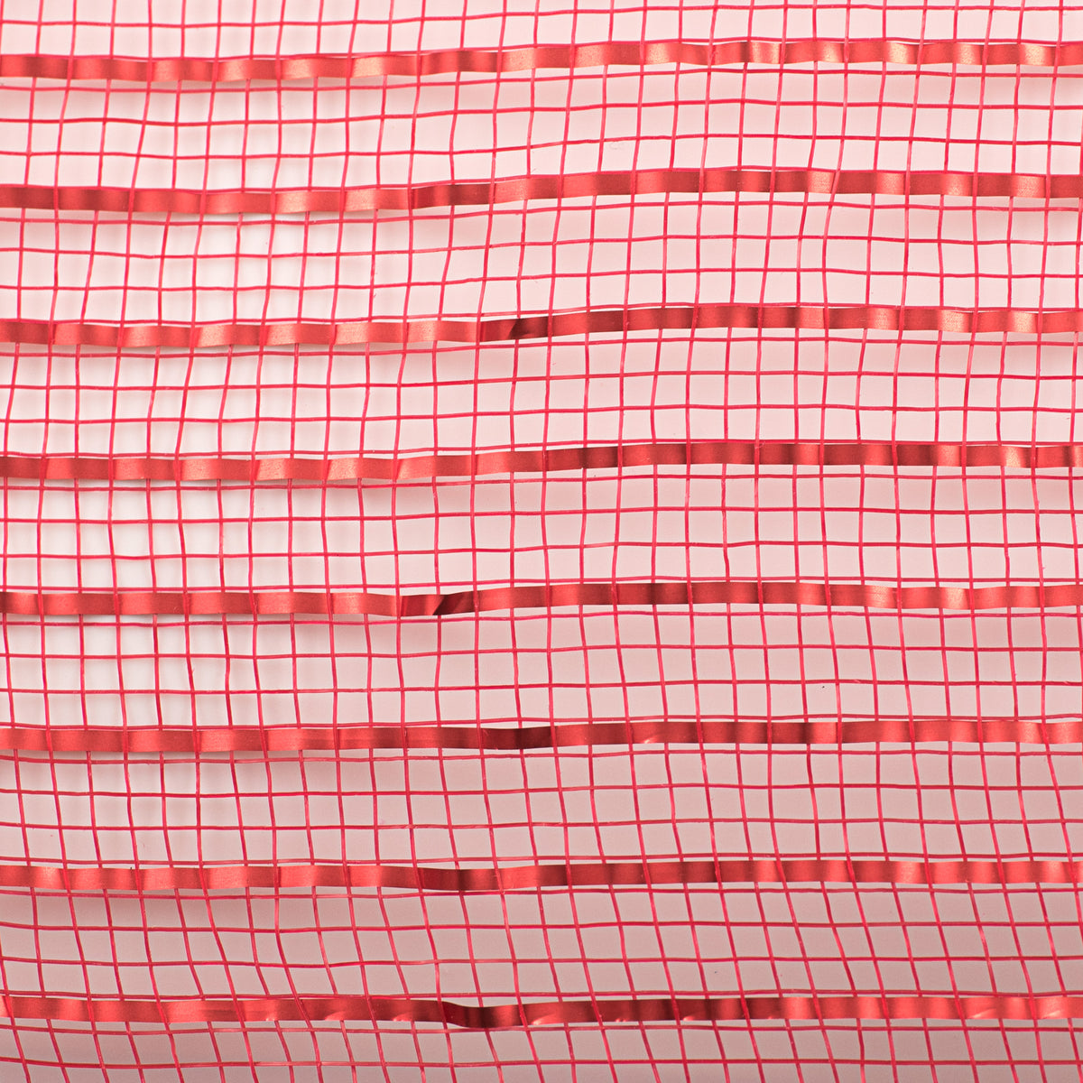 10" Poly Deco Mesh: Matte Red Wide Foil detail photo 3