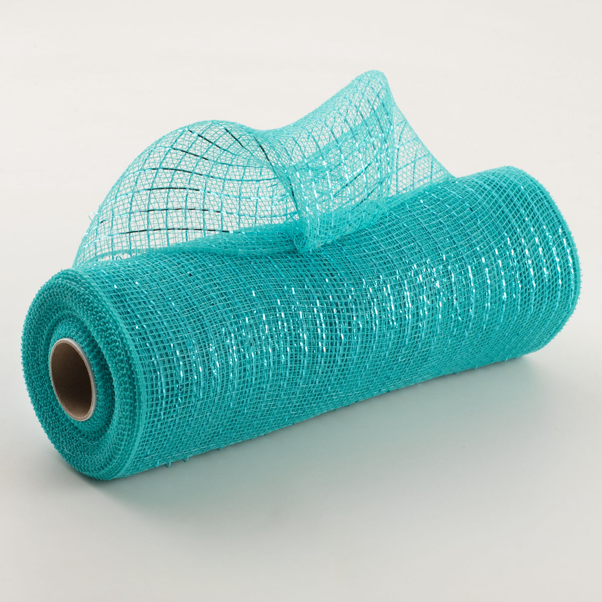 10" Poly Deco Mesh: Metallic Aqua/Dark Turquoise Item Number: RE130158