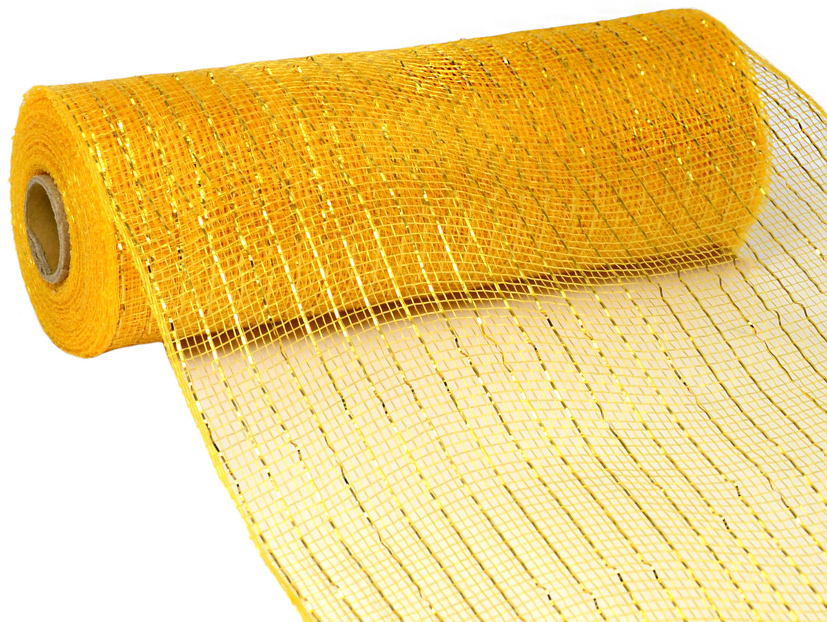 10" Poly Deco Mesh: Metallic Bright Gold detail photo 3
