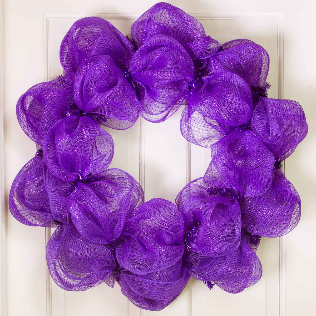 21" Poly Deco Mesh: Metallic Purple detail photo 4