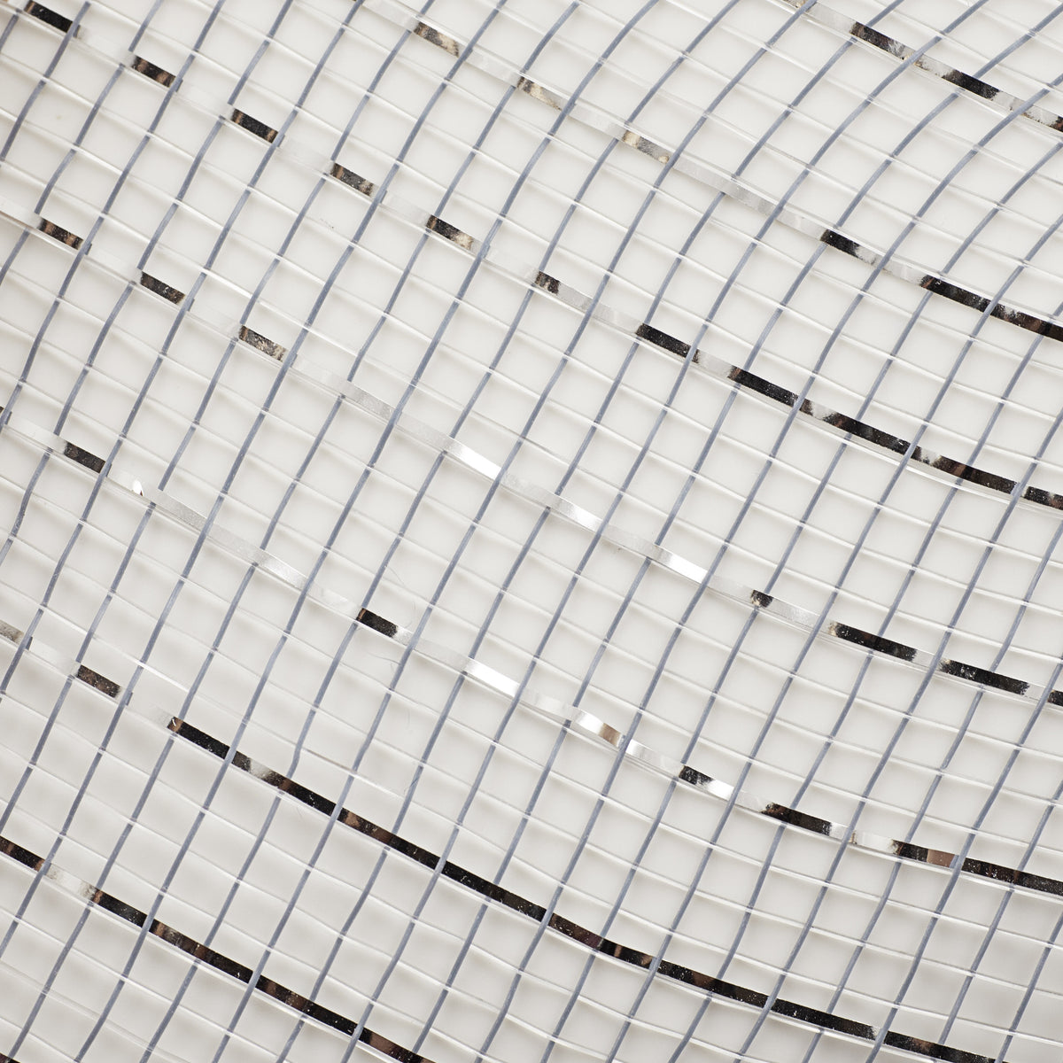 10" Poly Deco Mesh: Metallic Silver detail photo 3