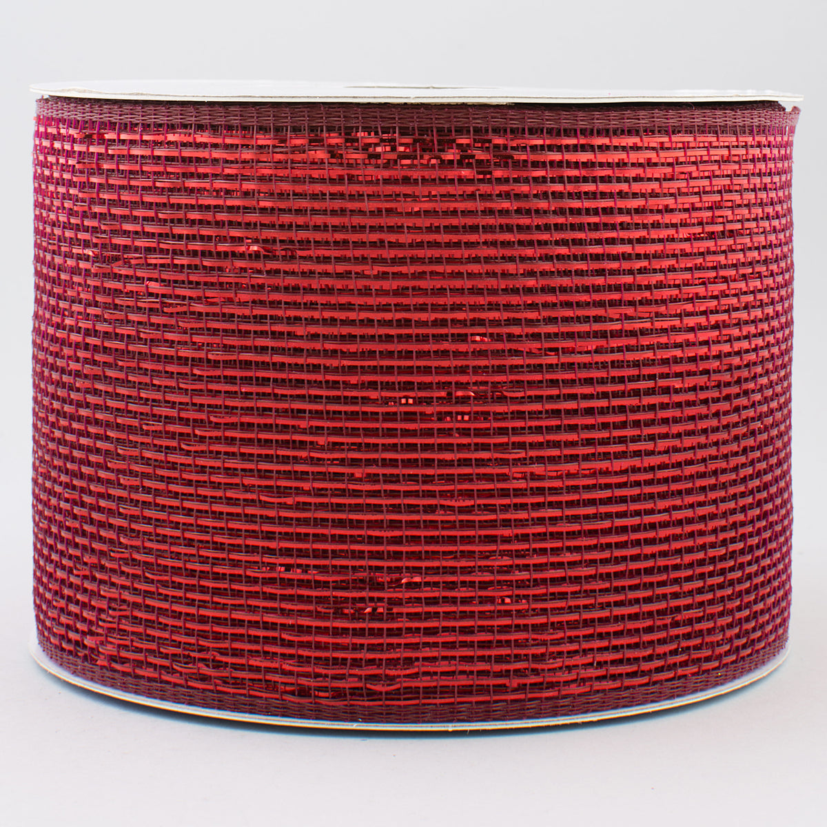 4" Poly Deco Mesh Ribbon: Metallic Burgundy Item Number: RS200561