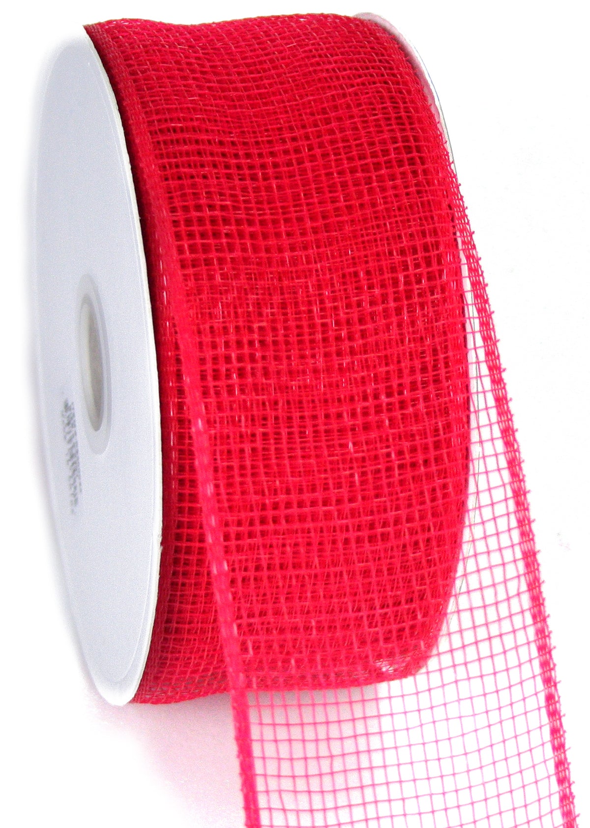 2.5" Poly Deco Mesh Ribbon: Red detail photo 3