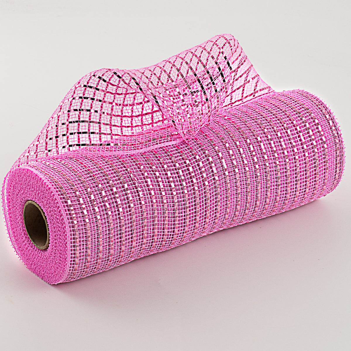 10" Poly Deco Mesh: Wide Foil Metallic Pink Item Number: RE136622