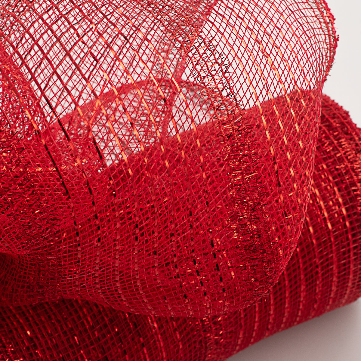 10" Poly Deco Tinsel Mesh: Red & Red (10 Yards) Lifestyle Photo