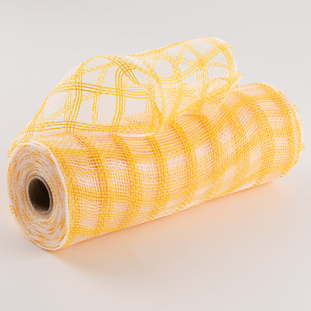 10" Poly Jute Deco Mesh: Yellow & Clear Check Item Number: RY830629