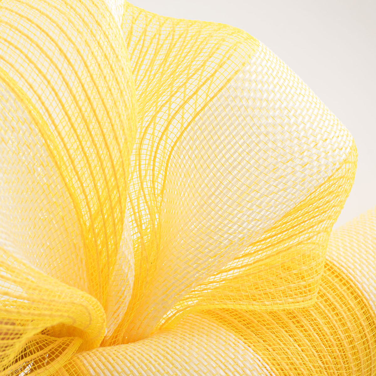 21" Poly Jute Deco Mesh: Yellow & Ivory Wide Stripe (10 Yards) Lifestyle Photo